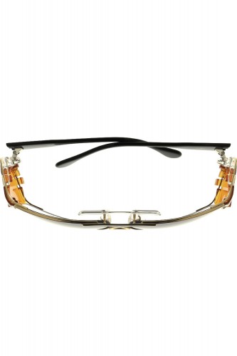 Cazal - Occhiali da sole in metallo squadrati per uomo nero - 955 010