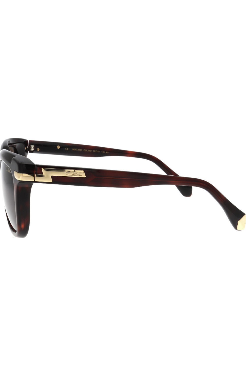 Cazal - Occhiali da sole in celluloide squadrati unisex tartarugato - 8501 002