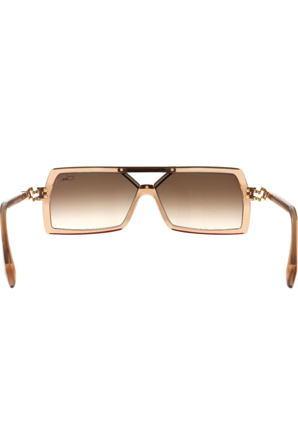 Cazal - Occhiali da sole in celluloide rettangolari unisex marrone - 8509 002