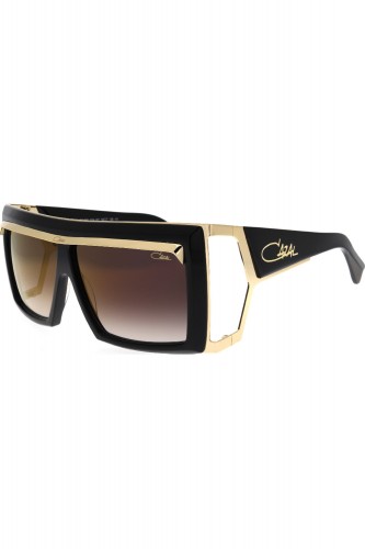 Cazal - Occhiali da sole in celluloide squadrati unisex nero - 300 001
