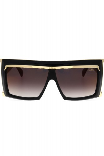 Cazal - Occhiali da sole in celluloide squadrati unisex nero - 300 001