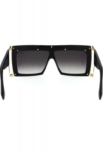 Cazal - Occhiali da sole in celluloide squadrati unisex nero - 300 001