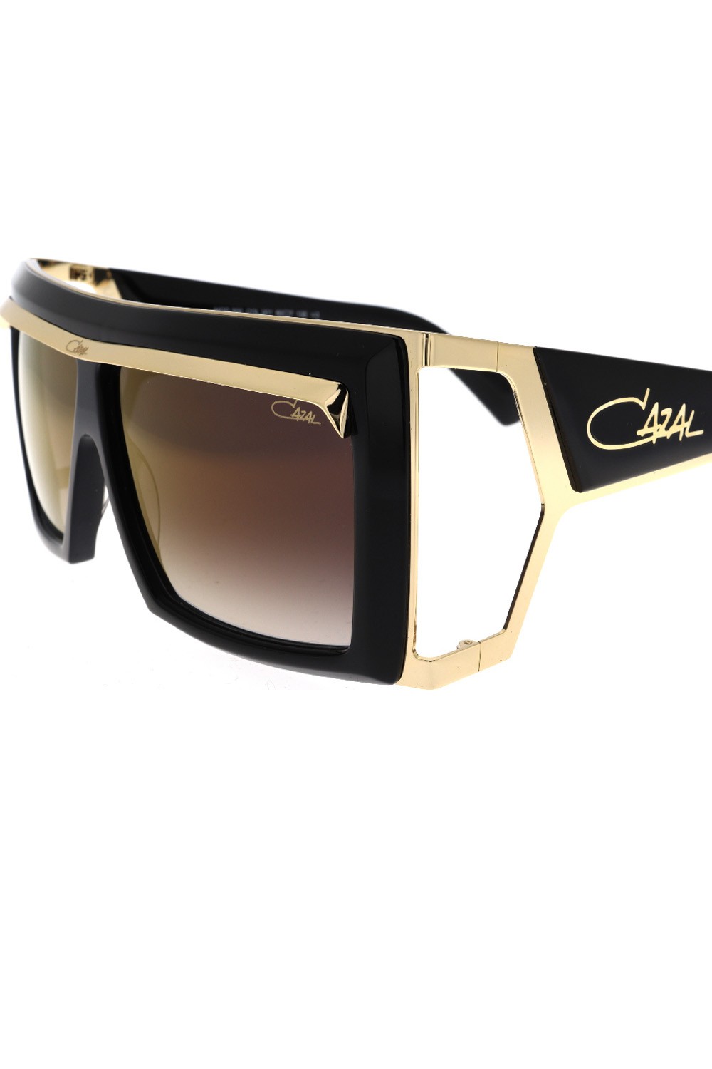 Cazal - Occhiali da sole in celluloide squadrati unisex nero - 300 001