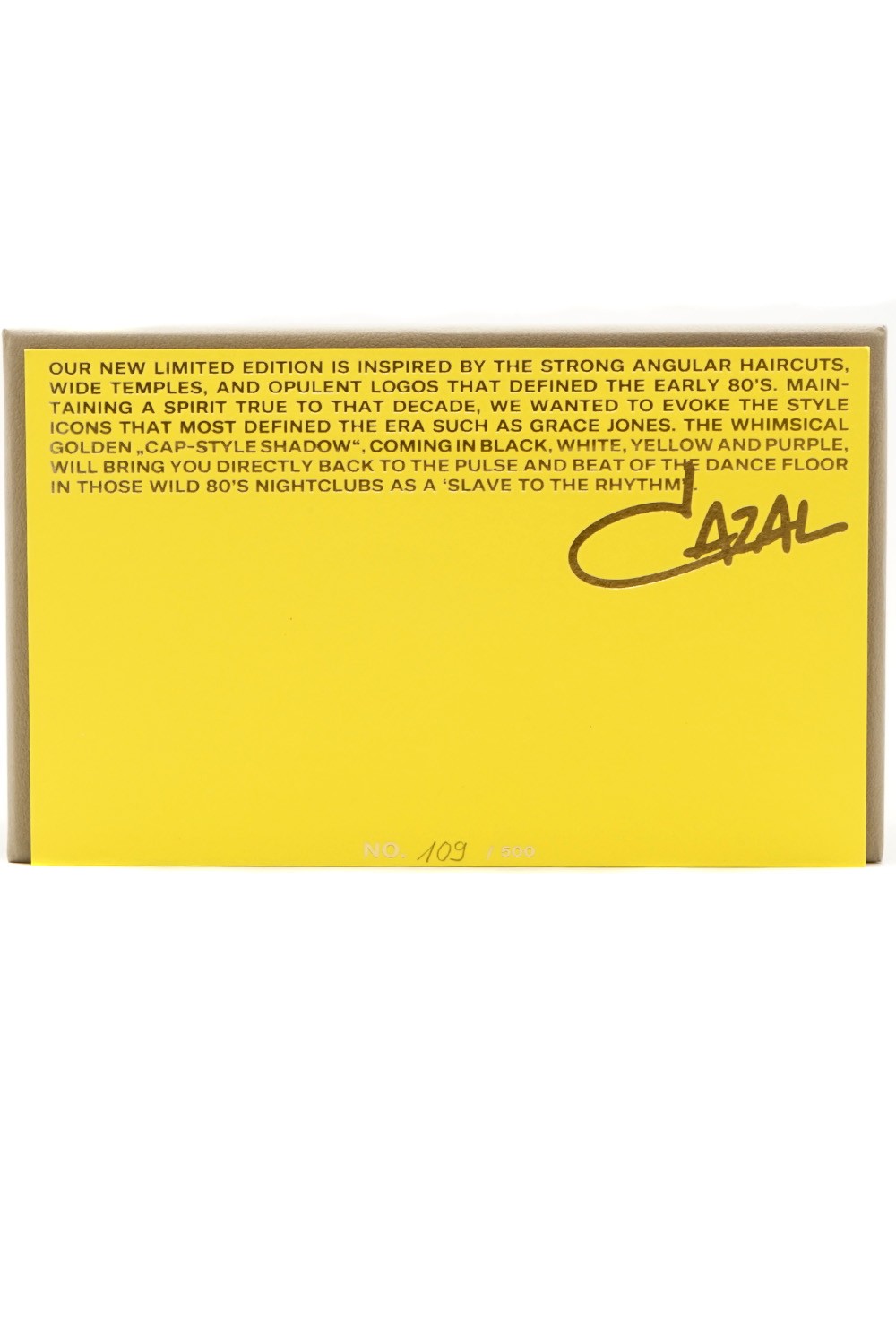 Cazal - Occhiali da sole in celluloide squadrati unisex nero - 300 001