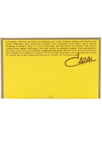 Cazal - Occhiali da sole in celluloide squadrati unisex nero - 300 001