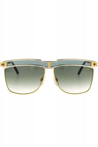 Cazal - Occhiali da sole in metallo squadrati unisex oro - 003 002 2