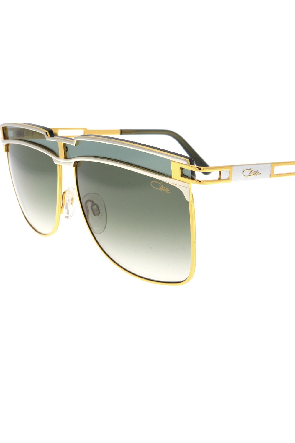 Cazal - Occhiali da sole in metallo squadrati unisex oro - 003 002