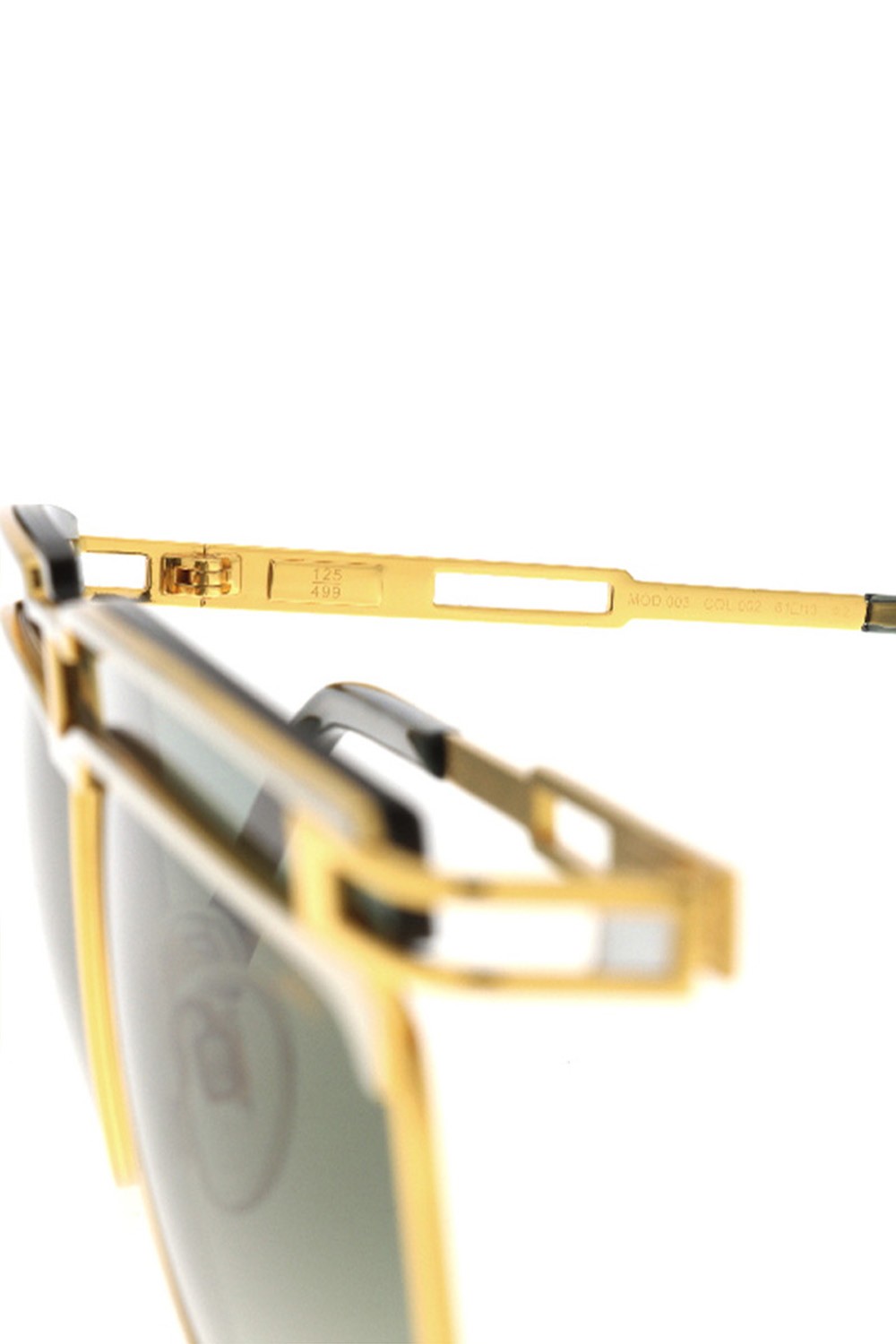 Cazal - Occhiali da sole in metallo squadrati unisex oro - 003 002