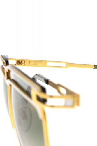 Cazal - Occhiali da sole in metallo squadrati unisex oro - 003 002