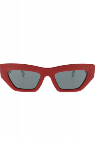 Versace - Occhiali da sole in celluloide rettangolari per donna rosso - 4432 2