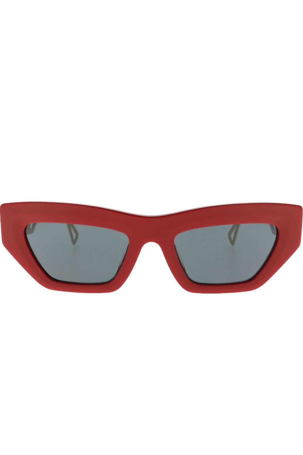 Versace - Occhiali da sole in celluloide rettangolari per donna rosso - 4432