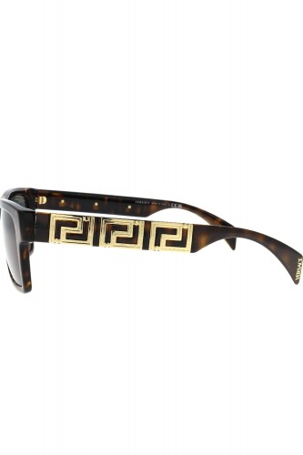 Versace - Occhiali da sole in celluloide rettangolari unisex tartarugato - 4445