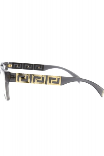 Versace - Occhiali da vista in celluloide rettangolari unisex grigio - 3339 5406