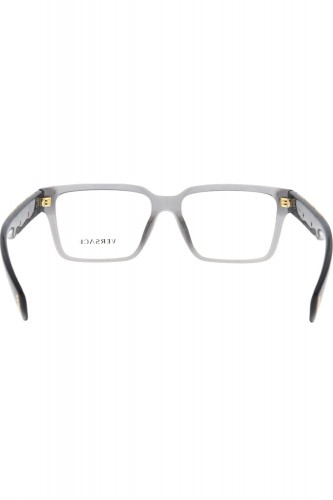 Versace - Occhiali da vista in celluloide rettangolari unisex grigio - 3339 5406