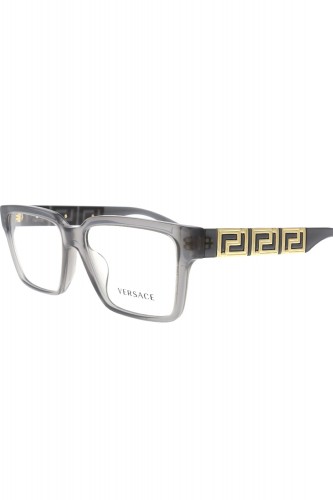 Versace - Occhiali da vista in celluloide rettangolari unisex grigio - 3339 5406