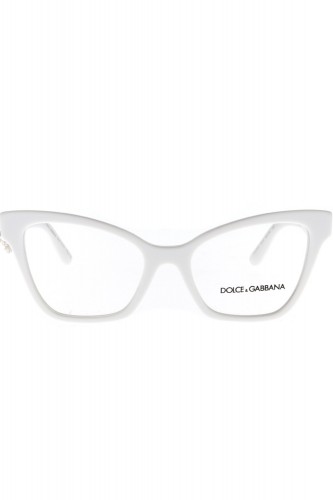 Dolce&Gabbana - Occhiali da vista in celluloide cat eye per donna bianco - 2