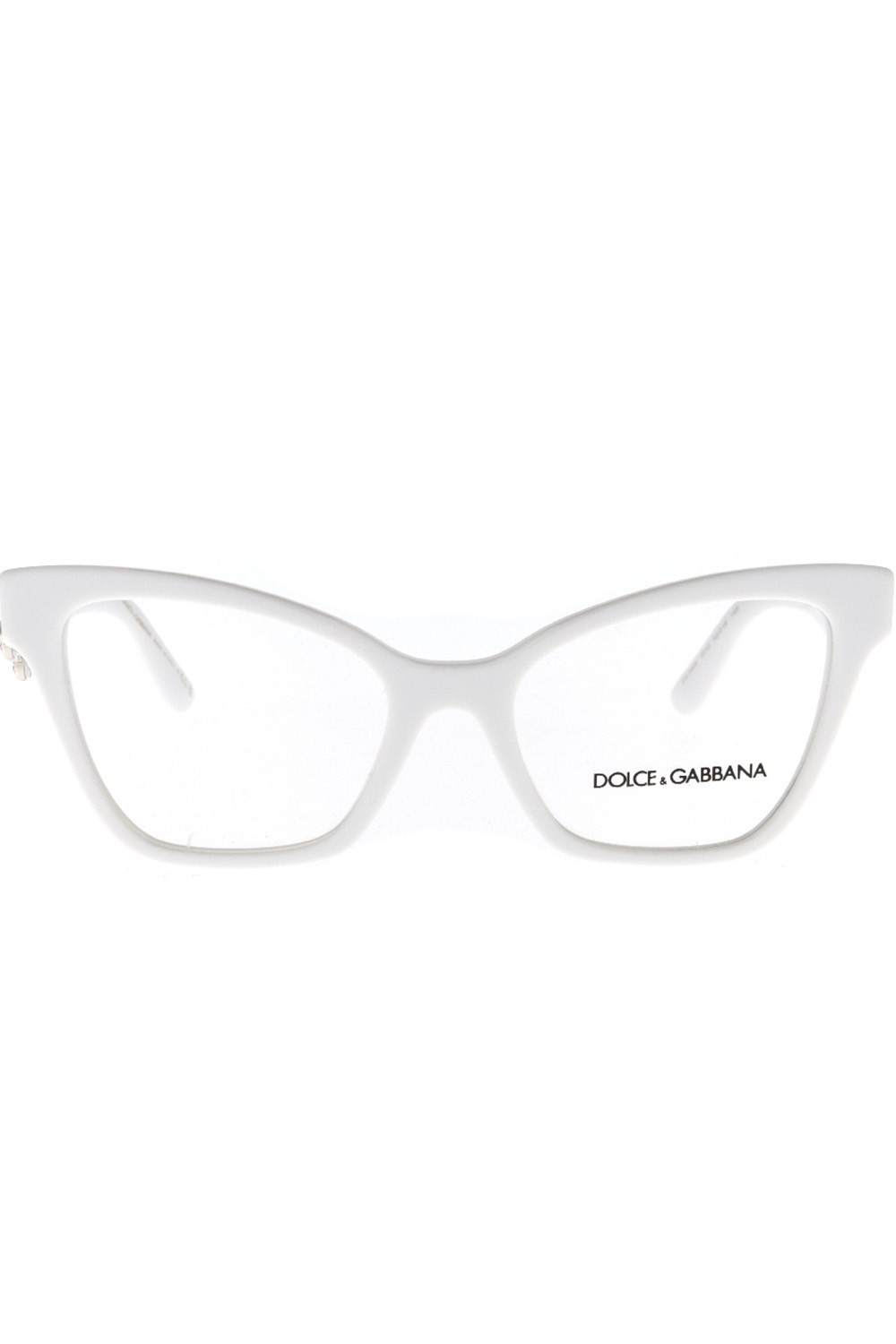 Dolce&Gabbana - Occhiali da vista in celluloide cat eye per donna bianco -