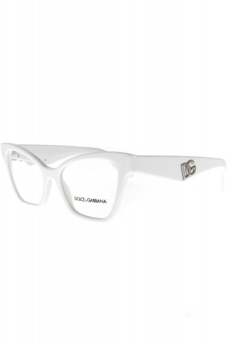 Dolce&Gabbana - Occhiali da vista in celluloide cat eye per donna bianco -