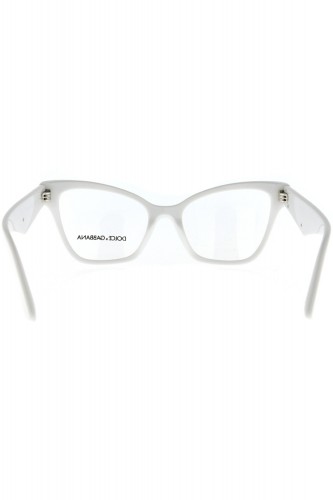 Dolce&Gabbana - Occhiali da vista in celluloide cat eye per donna bianco -