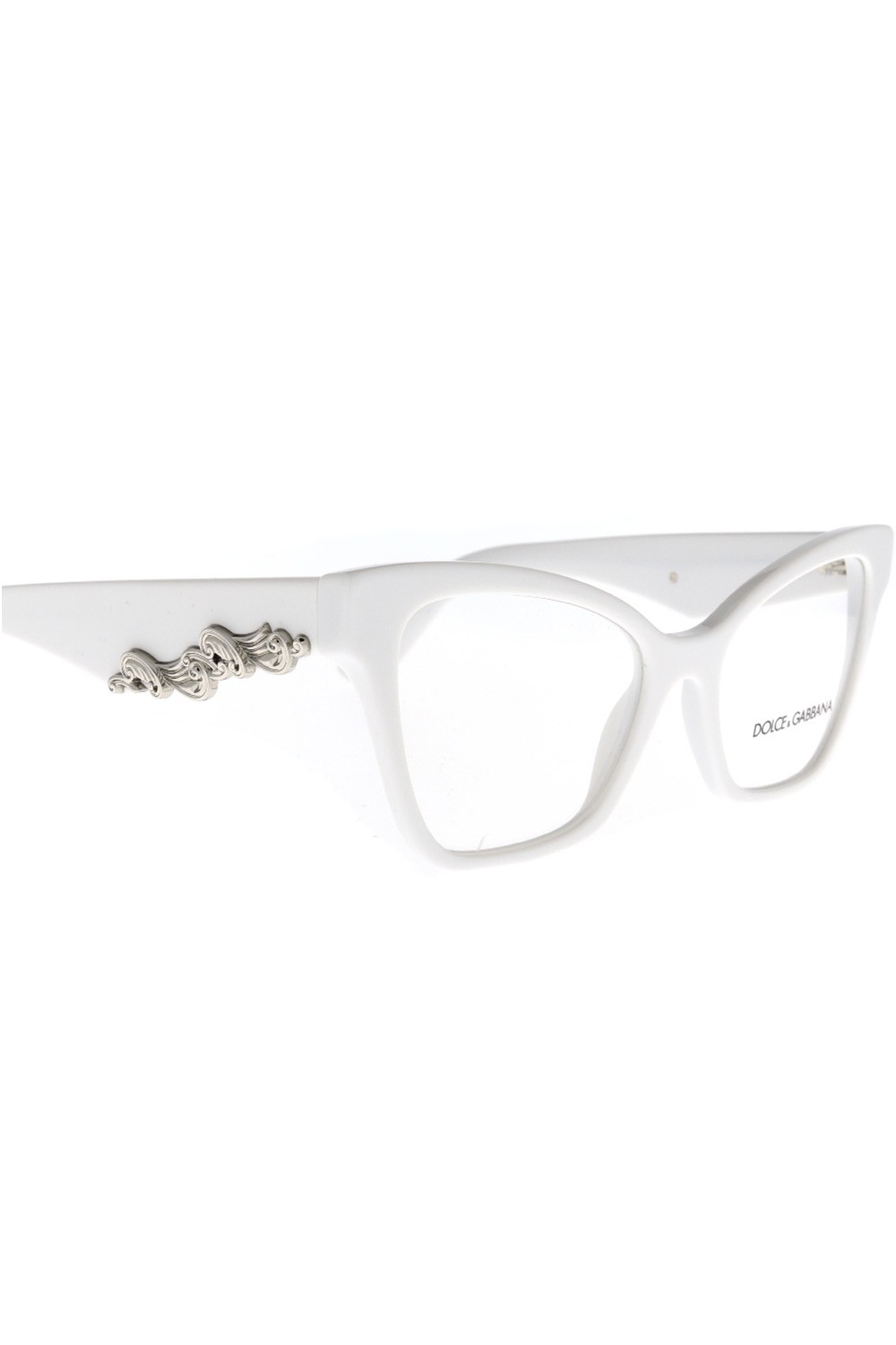 Dolce&Gabbana - Occhiali da vista in celluloide cat eye per donna bianco -