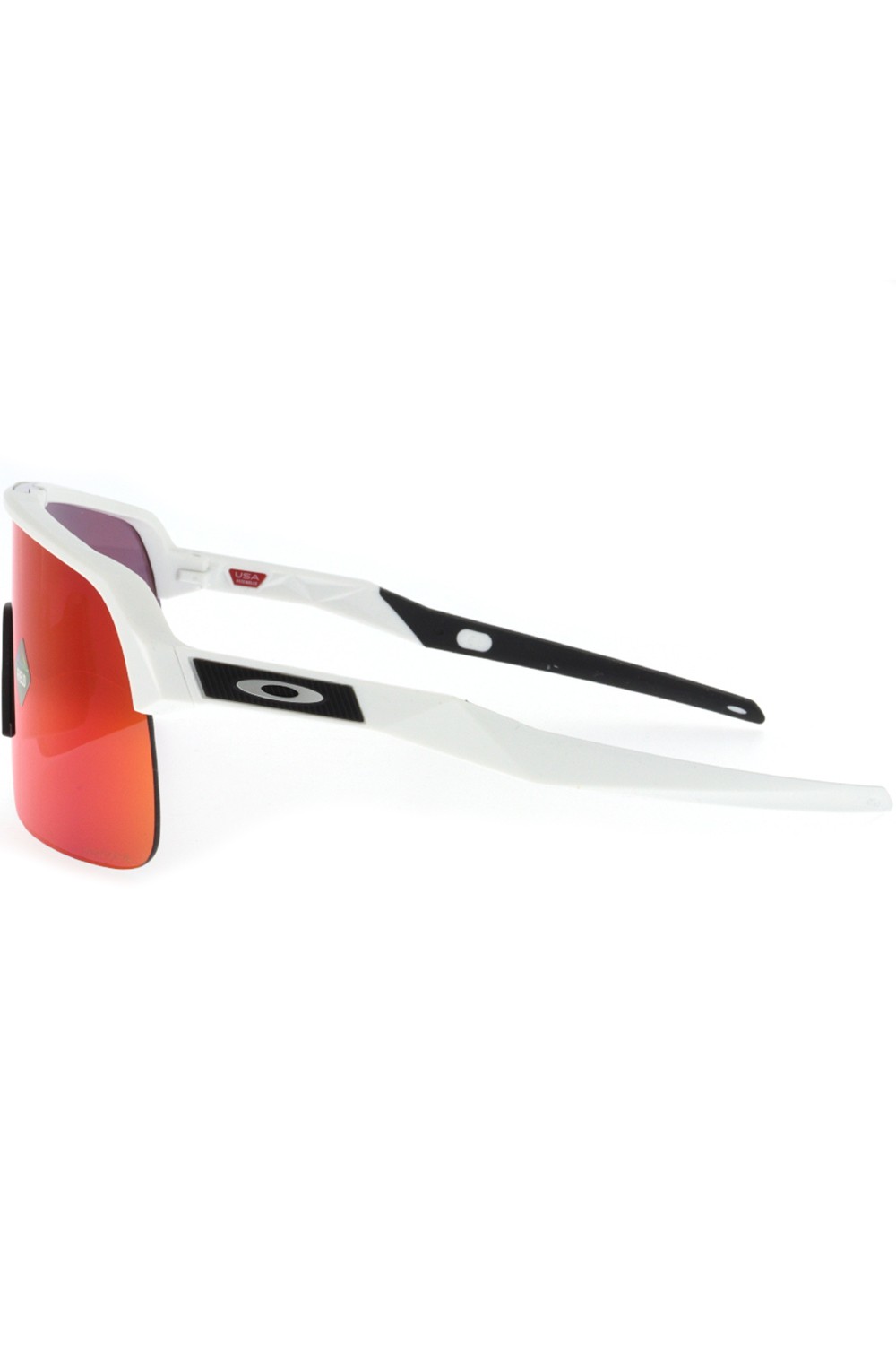 Oakley - Occhiali da sole in plastica sportivi avvolgenti unisex bianco -