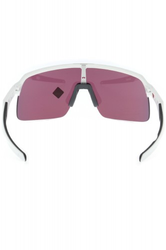 Oakley - Occhiali da sole in plastica sportivi avvolgenti unisex bianco -