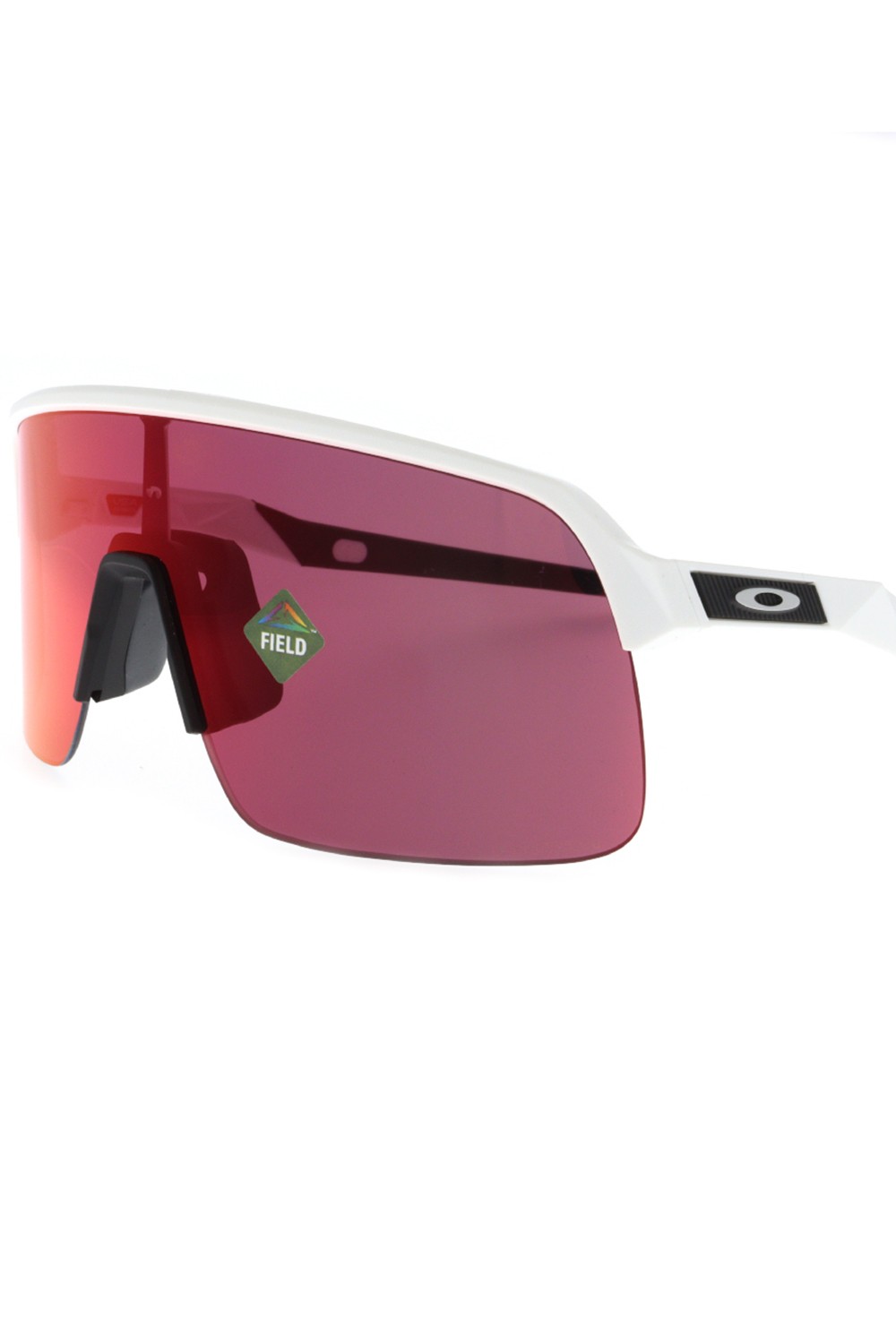 Oakley - Occhiali da sole in plastica sportivi avvolgenti unisex bianco -
