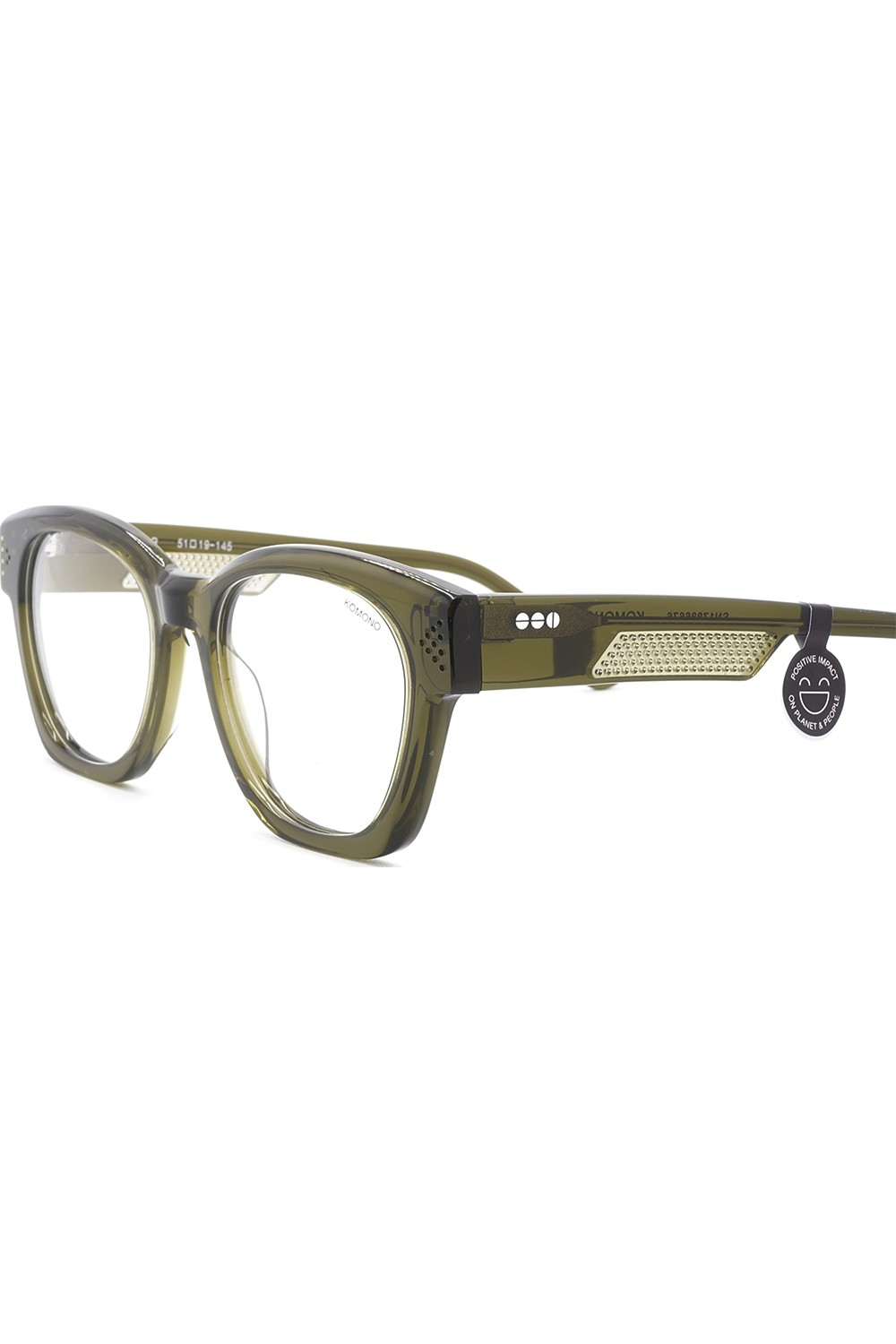 Komono - Occhiali da vista in celluloide squadrati unisex verde - THE OMAR 6676