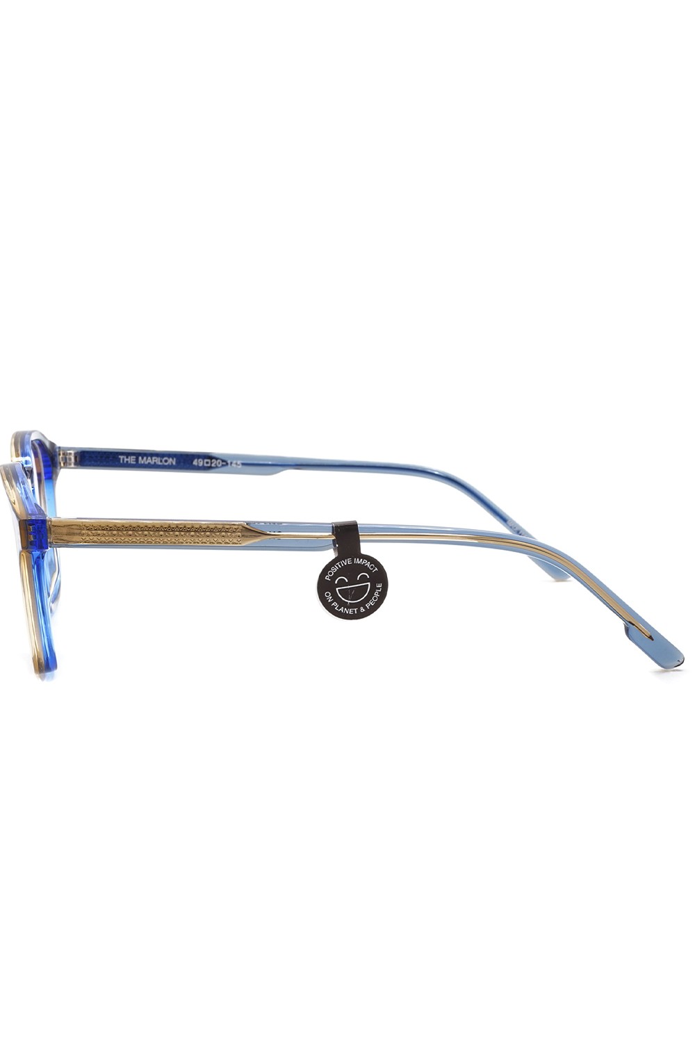 Komono - Occhiali da vista con clip solare in celluloide squadrati per uomo blu