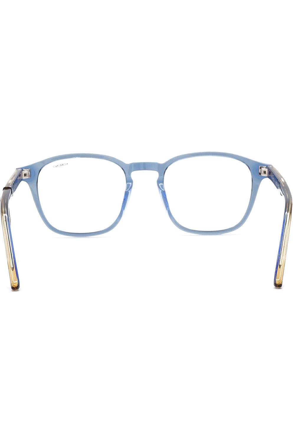 Komono - Occhiali da vista con clip solare in celluloide squadrati per uomo blu