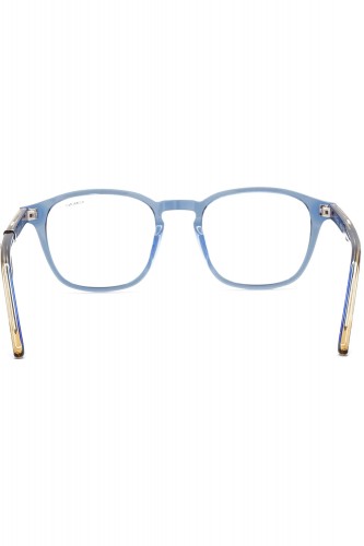 Komono - Occhiali da vista con clip solare in celluloide squadrati per uomo blu