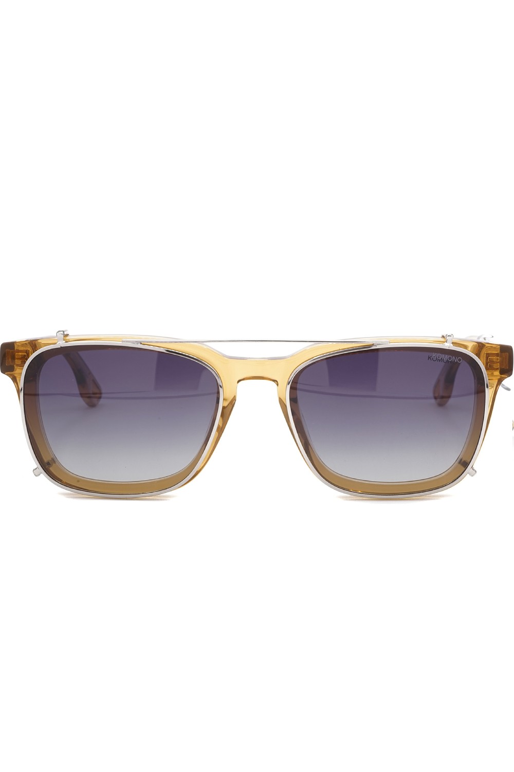 Komono - Occhiali da vista con clip solare in celluloide squadrati per uomo