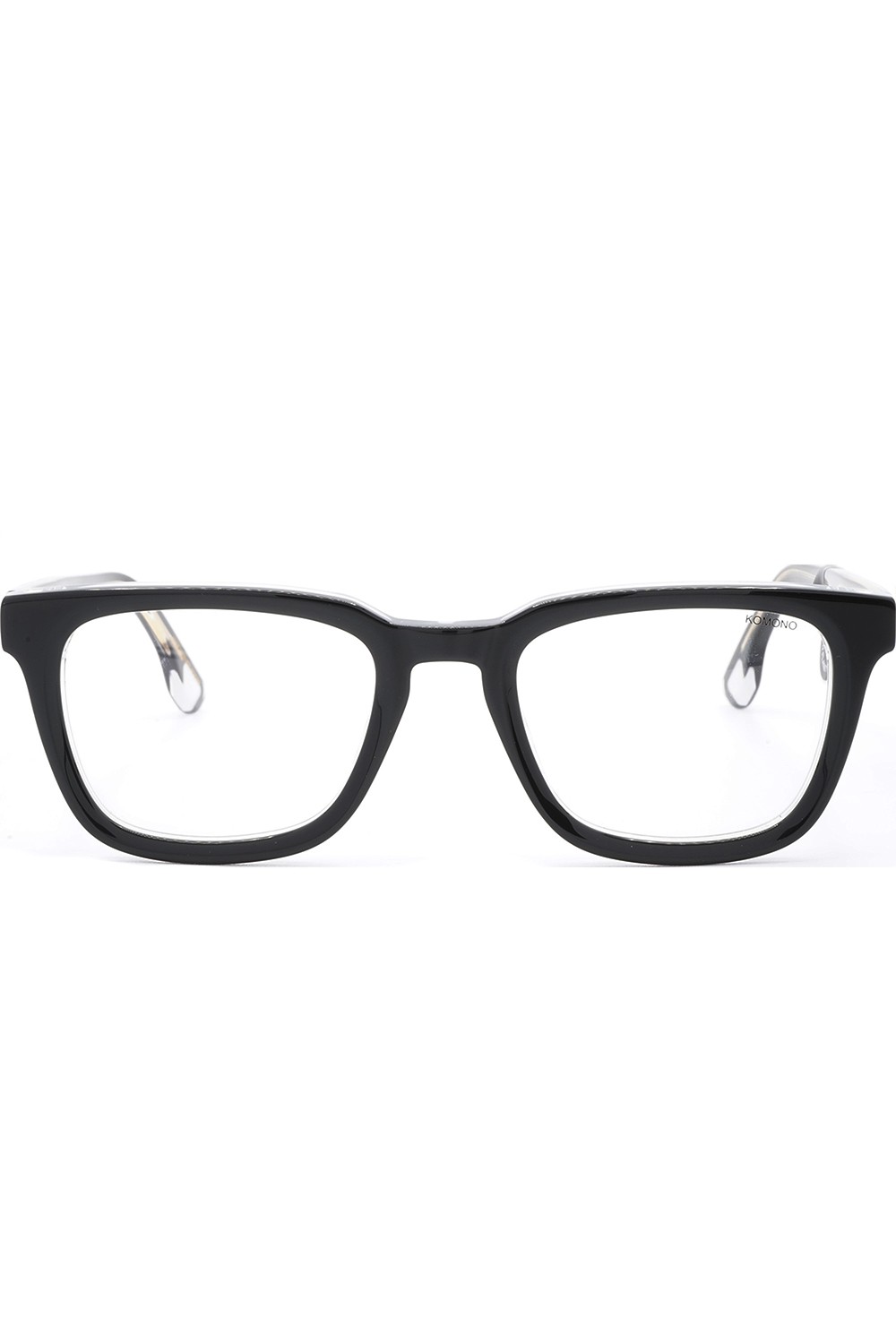 Komono - Occhiali da vista con clip solare in celluloide squadrati per uomo