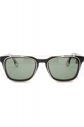 Komono - Occhiali da vista con clip solare in celluloide squadrati per uomo 2