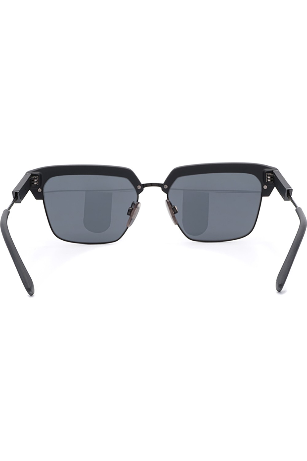 Dolce&Gabbana - Occhiali da sole combinati squadrati per uomo nero - DG6185