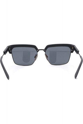 Dolce&Gabbana - Occhiali da sole combinati squadrati per uomo nero - DG6185