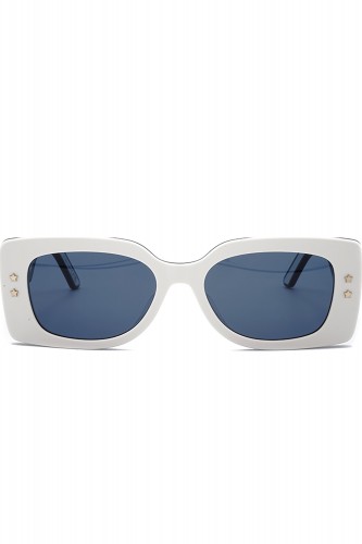 Christian Dior - Occhiali da sole in celluloide ovali per donna bianco - S1U