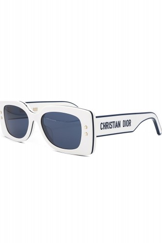 Christian Dior - Occhiali da sole in celluloide ovali per donna bianco - S1U