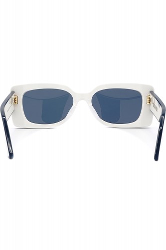 Christian Dior - Occhiali da sole in celluloide ovali per donna bianco - S1U