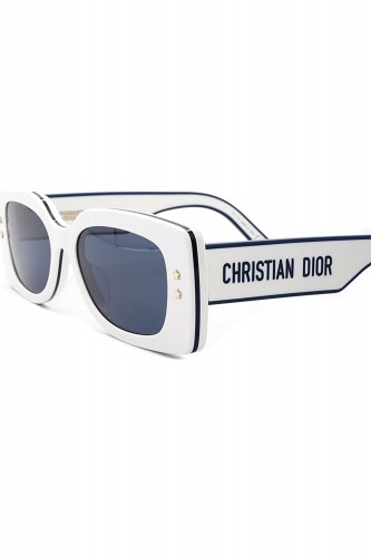 Christian Dior - Occhiali da sole in celluloide ovali per donna bianco - S1U