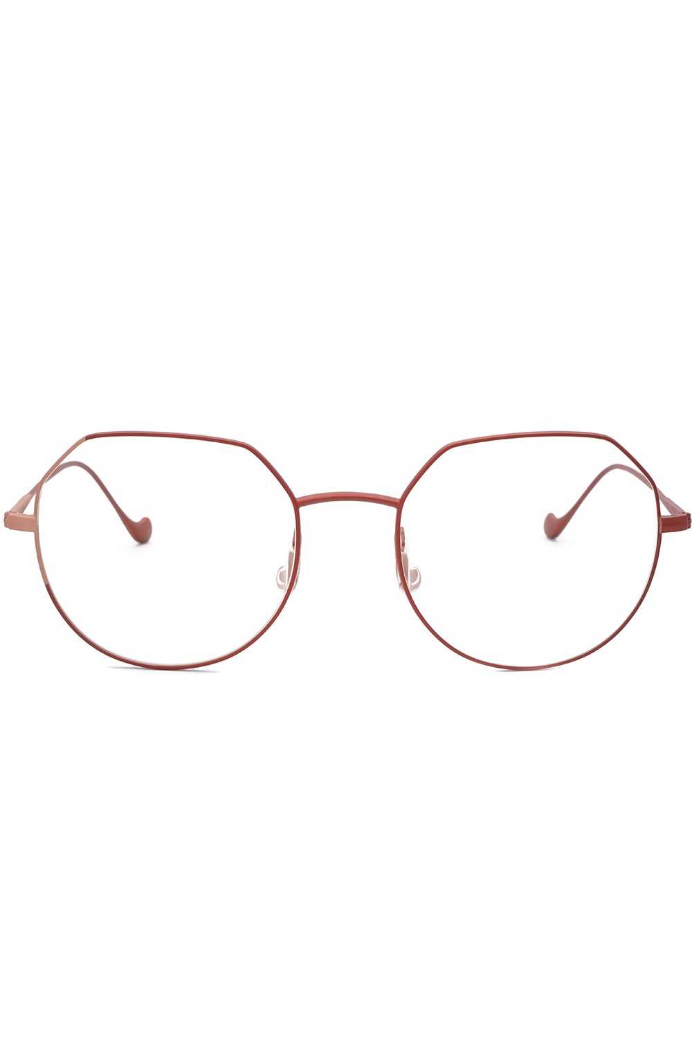 Caroline Abram - Occhiali da vista tondi in metallo bicolore per donna rosso -
