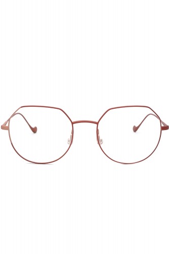 Caroline Abram - Occhiali da vista tondi in metallo bicolore per donna rosso -