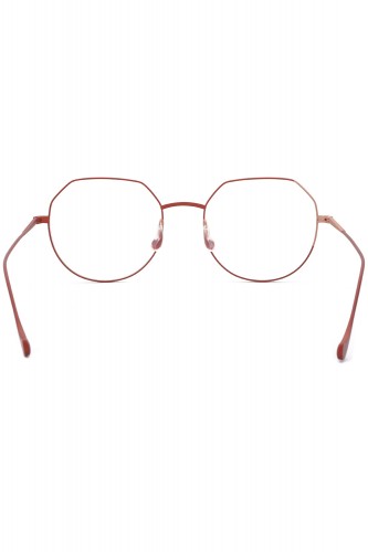 Caroline Abram - Occhiali da vista tondi in metallo bicolore per donna rosso -