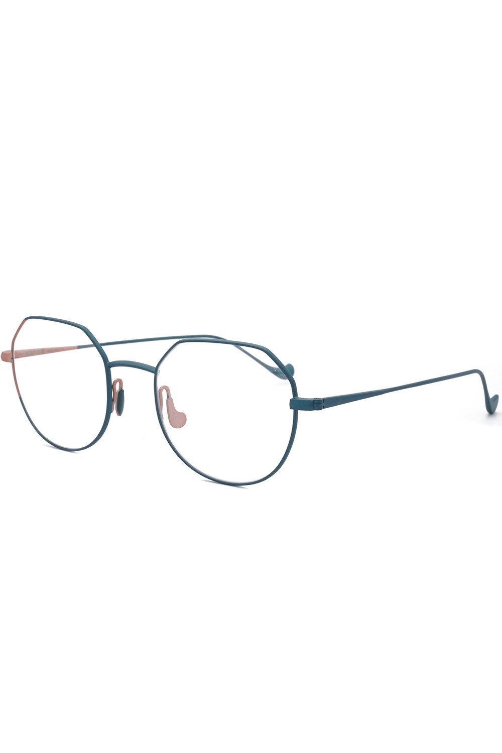 Caroline Abram - Occhiali da vista tondi in metallo bicolore per donna verde -