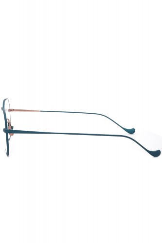 Caroline Abram - Occhiali da vista tondi in metallo bicolore per donna verde -