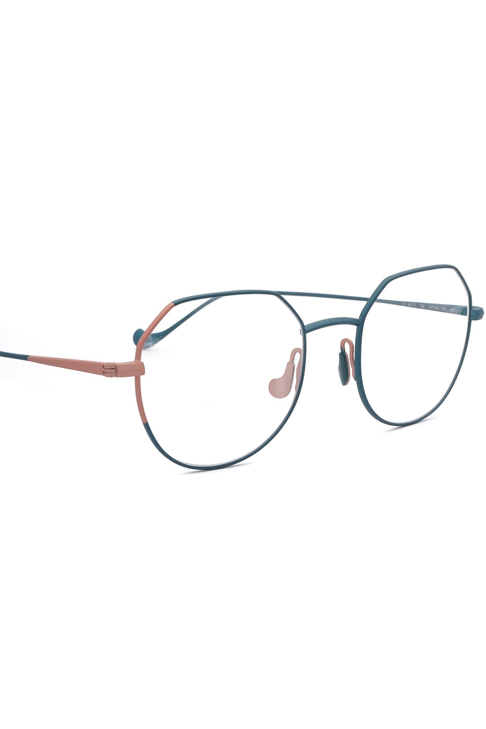 Caroline Abram - Occhiali da vista tondi in metallo bicolore per donna verde -