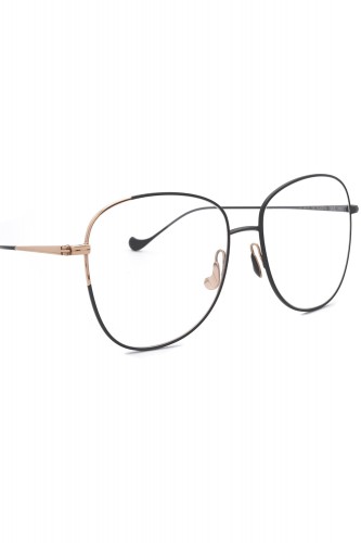 Caroline Abram - Occhiali da vista a goccia in metallo bicolore per donna nero
