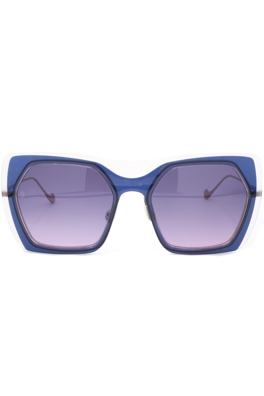 Caroline Abram - Occhiali da sole in celluloide squadrati per donna blu -