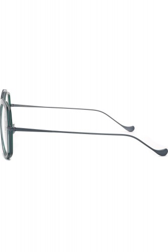 Caroline Abram - Occhiali da vista combinati ottogonali per donna verde -