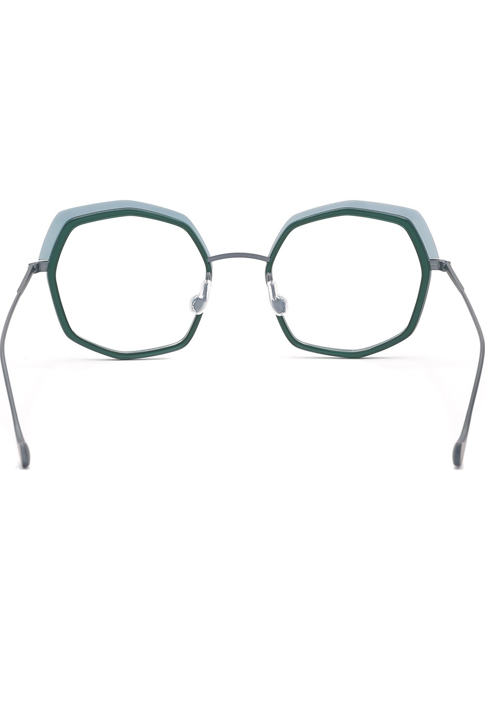 Caroline Abram - Occhiali da vista combinati ottogonali per donna verde -